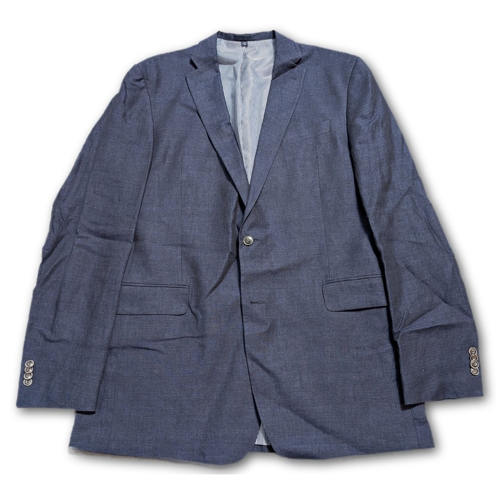 Jos. A. Bank 1905 Mens Blazer Blue 42XL Tailored Fit 100% Linen 42 X-Long Jacket